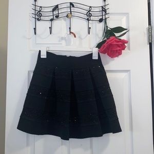 Black sequin skirt